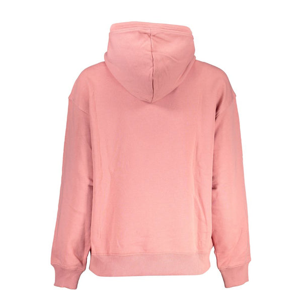 Sweat à coton à capuche rose chic