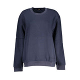 Chic Blue Sticked Fleece Sweatshirt