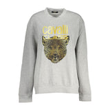 Chic Gray Crew Neck Fleece -Speatshirt