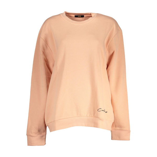 Elegantes langärmeliges rosa Fleece Sweatshirt