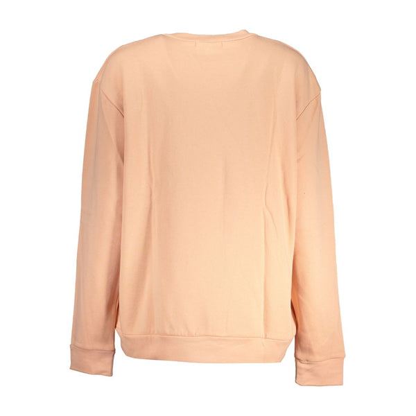 Elegantes langärmeliges rosa Fleece Sweatshirt