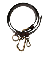 Elegant Brown Calf Leather Belt - Timeless Accessory