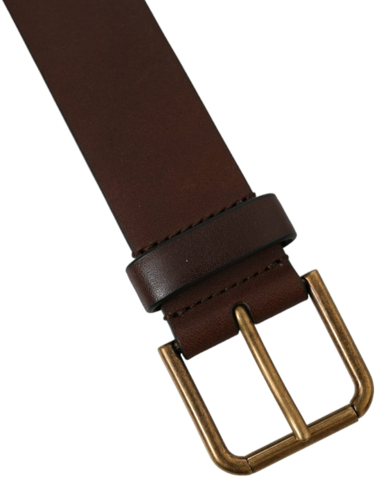 Elegante cintura in pelle di vitello marrone - accessorio senza tempo