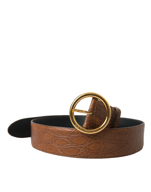 Ceinture en cuir exotique élégante - Rich Brown