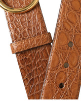 Ceinture en cuir exotique élégante - Rich Brown