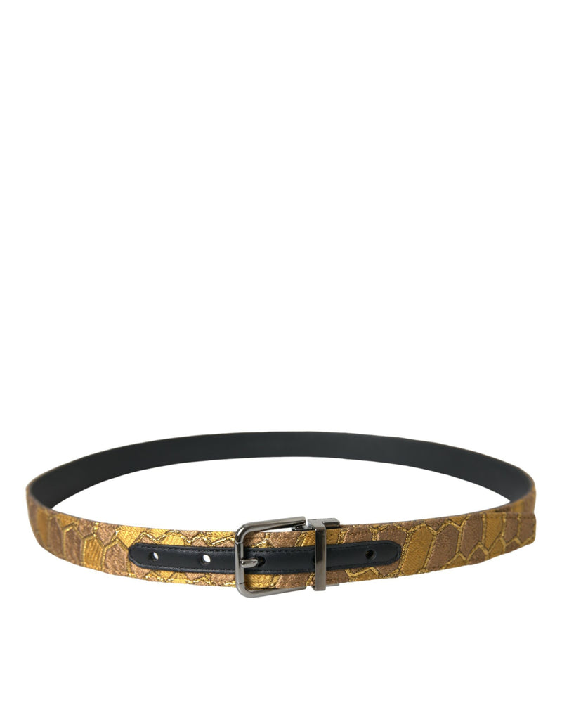 Ceinture en cuir dorée élégante