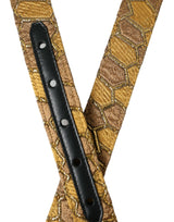 Ceinture en cuir dorée élégante