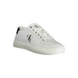 Sleek White Lace-Up Sneakers with Logo Detail