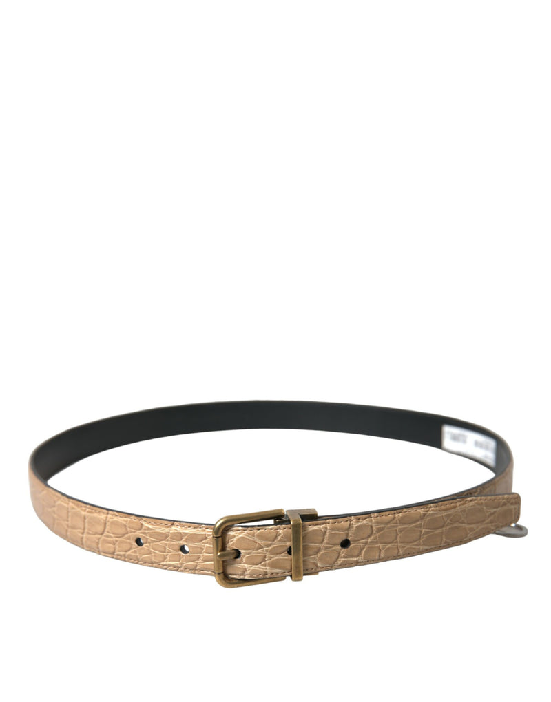 Ceinture en cuir beige élégante