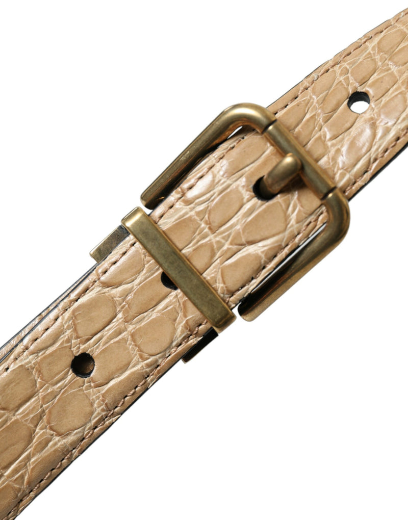 Ceinture en cuir beige élégante