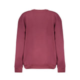 Purple Fleece Crew Neck Felpa con stampa logo