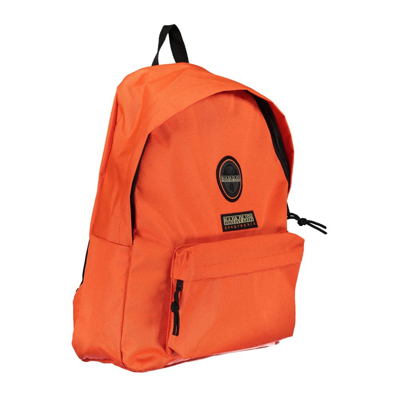 Mochila de naranja eco-chic con diseño de logotipo