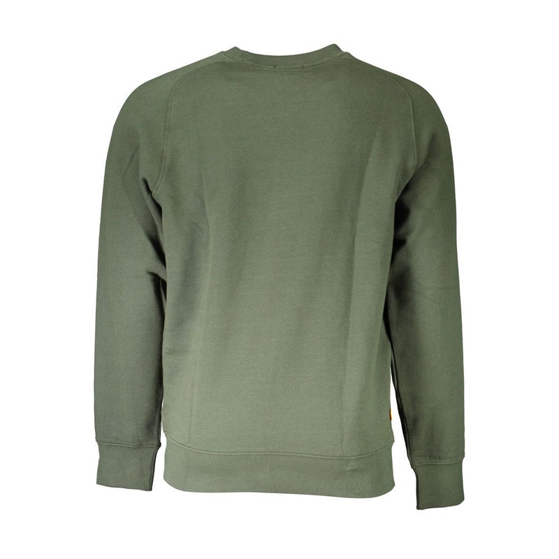 Maglione di miscela di cotone rotondo verde