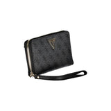 Chic Black Polyethylen Brieftasche mit Logo -Details