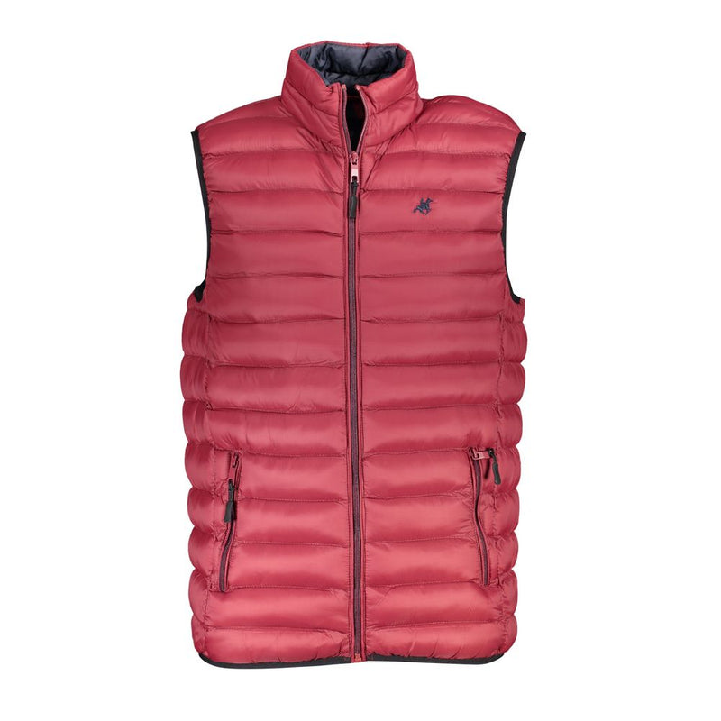 Sleek Sleeveless Pink Zip Jacket