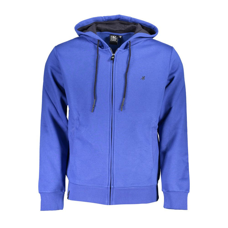 Elegant Kapuzenzip Sweatshirt in Blau