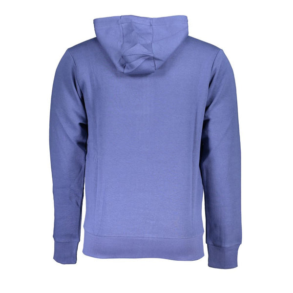 Sudadera blue con capucha azul con logotipo bordado