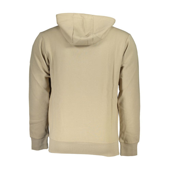 Pull zip à capuche beige chic