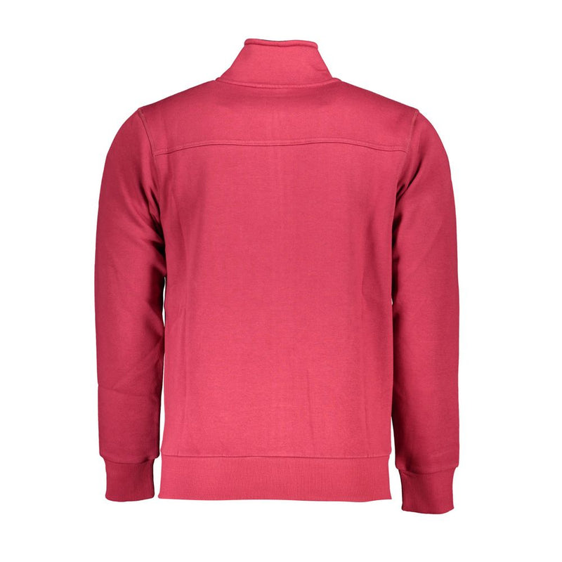 Chic Pink Long Sleeve Zip Speatshirt