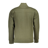 Maglione zip verde ricamato invidiabile