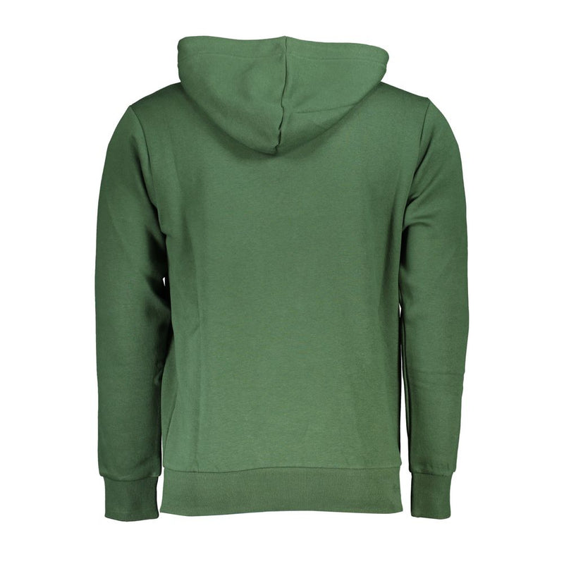 Elegante sudadera con capucha verde con bordado