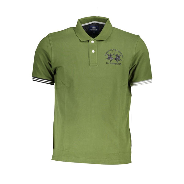 Chic Green Cotton Blend Polo πουκάμισο