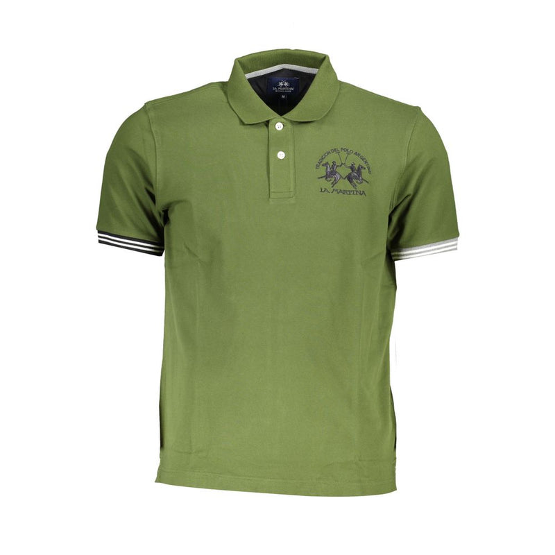 Polo de polo de mezcla de algodón verde elegante