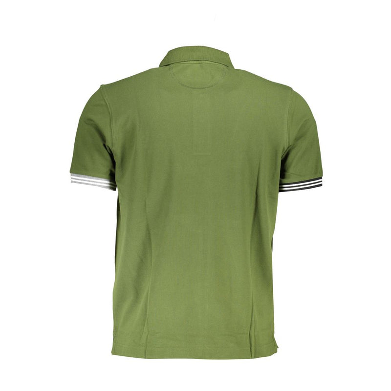 Chic Green Cotton Blend Polo πουκάμισο