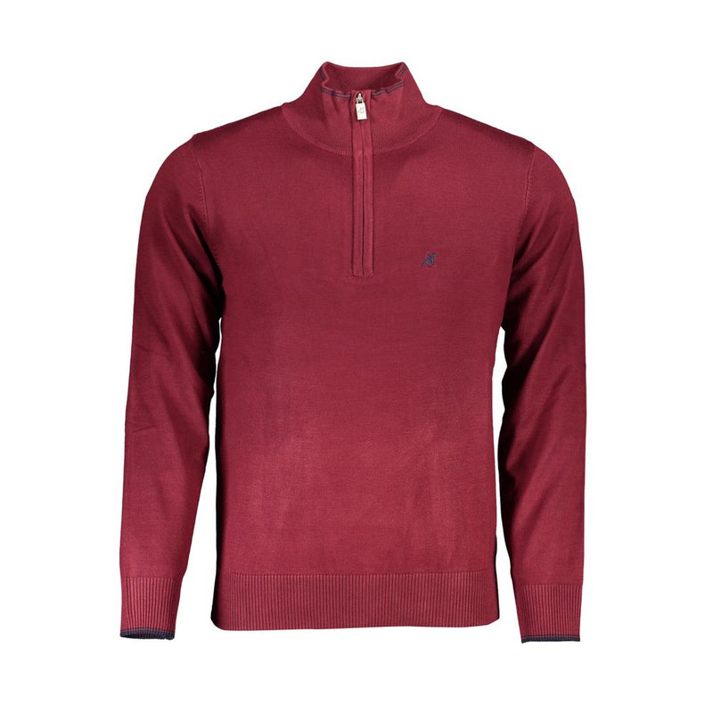 Pull d'élégant demi-zip avec détail de broderie