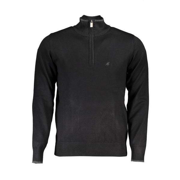 Eleganter halb Zip -Pullover mit Kontrastdetails