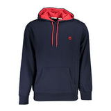 Klassisches blaues Fleece -Kapuzen -Sweatshirt