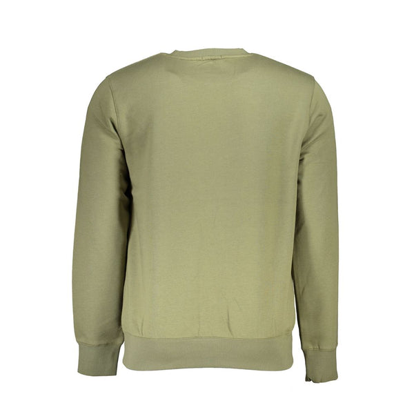 Classic Green Crew Neck Feece Featshirt