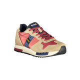 Sneaker sportive beige con accenti di contrasto