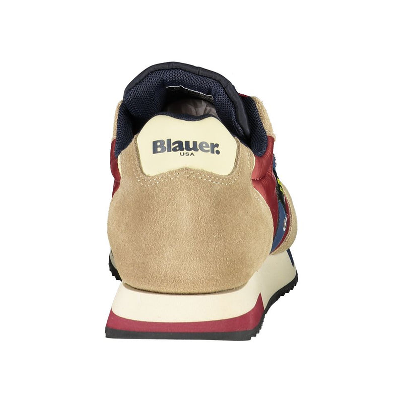 Sneaker sportive beige con accenti di contrasto