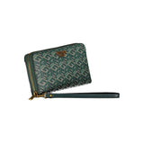 Elegant Green Designer Wallet with Contrast Details