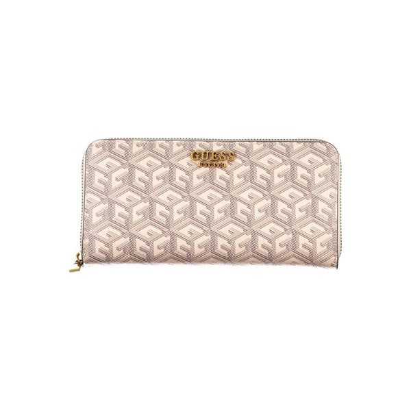 Chic beige Mehrkompartiment Brieftasche