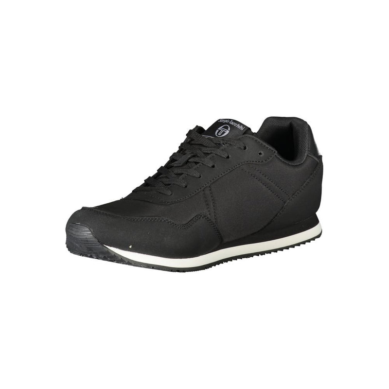 Bneakers brodés noirs élégants avec lacets