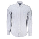 Elegant Striped Button-Down Cotton Shirt