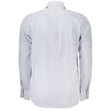 Elegant Striped Button-Down Cotton Shirt