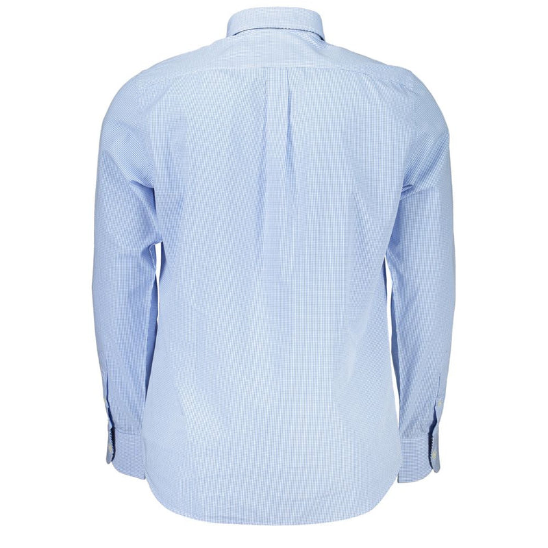 Elegant Light Blue Long Sleeve Cotton Shirt