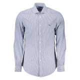 Elegant Blue Organic Cotton Shirt