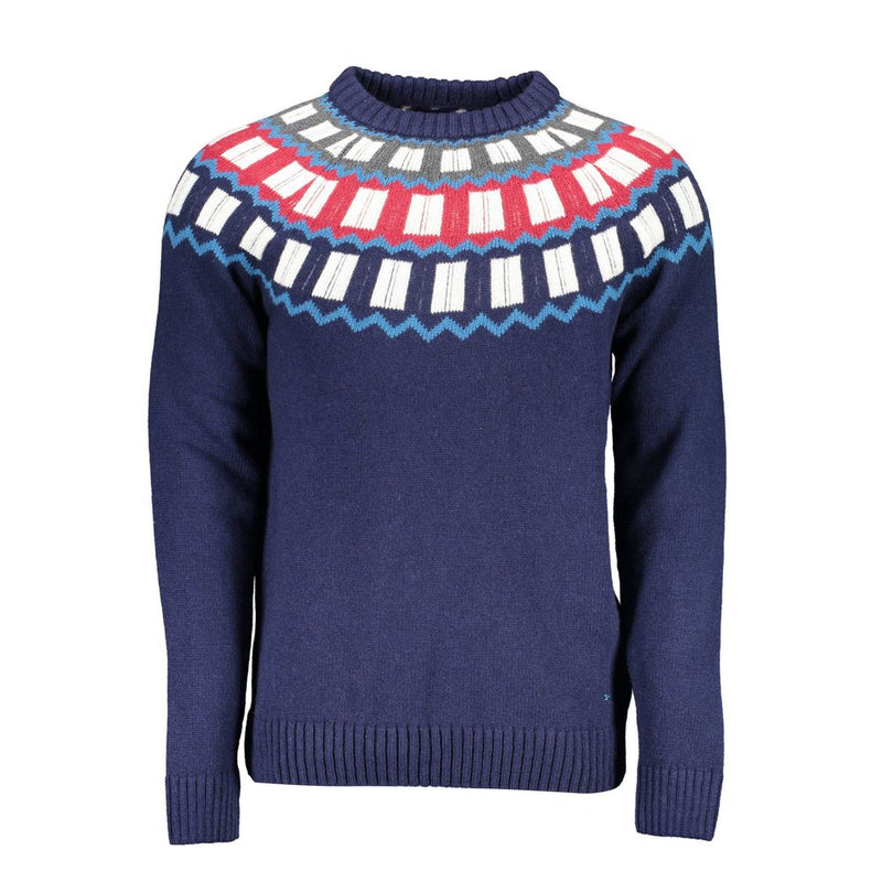 Chic Crew Neck -Pullover mit Kontrastdetails