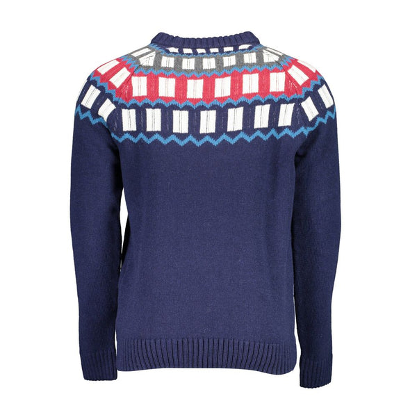 Chic Crew Neck -Pullover mit Kontrastdetails