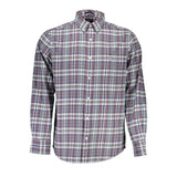 Elegantes Hemd aus blauem Baumwoll-Button-Down