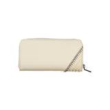 Billetera chic beige con acentos contrastantes