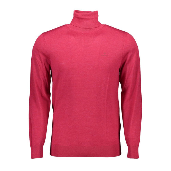 Eleganter rosa Rollkragenpullover in reiner Wolle