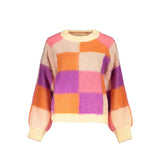 Chic Pink Contrast Crew Neckpullover