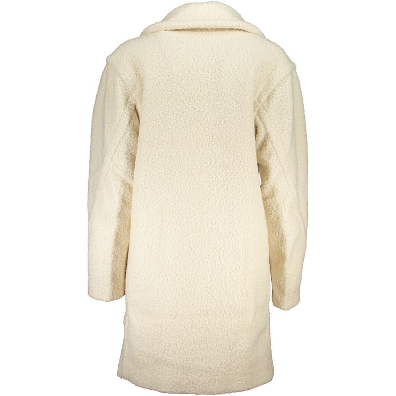 Elegante cappotto bianco a maniche lunghe