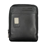 Elegante bolso de hombro de cuero negro