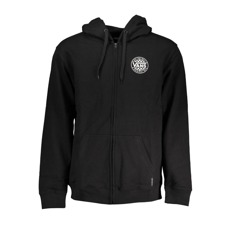 Sweat à capuche élégant zip noir avec imprimé logo